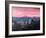 Portland Oregon with Mt Hood at Sunset-Markus Bleichner-Framed Art Print