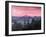 Portland Oregon with Mt Hood at Sunset-Markus Bleichner-Framed Art Print