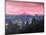 Portland Oregon with Mt Hood at Sunset-Markus Bleichner-Mounted Art Print