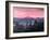 Portland Oregon with Mt Hood at Sunset-Markus Bleichner-Framed Art Print