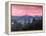 Portland Oregon with Mt Hood at Sunset-Markus Bleichner-Framed Stretched Canvas