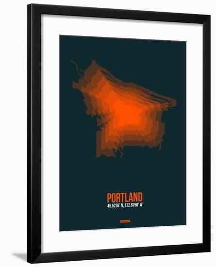 Portland Radiant Map 3-NaxArt-Framed Art Print