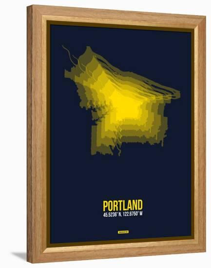 Portland Radiant Map 4-NaxArt-Framed Stretched Canvas