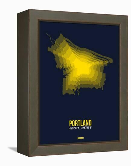 Portland Radiant Map 4-NaxArt-Framed Stretched Canvas