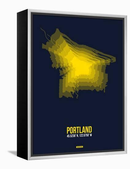 Portland Radiant Map 4-NaxArt-Framed Stretched Canvas