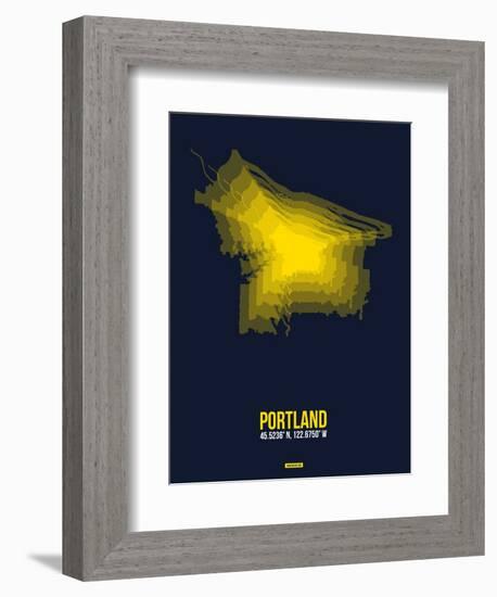 Portland Radiant Map 4-NaxArt-Framed Art Print