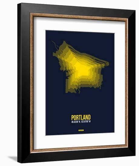 Portland Radiant Map 4-NaxArt-Framed Art Print