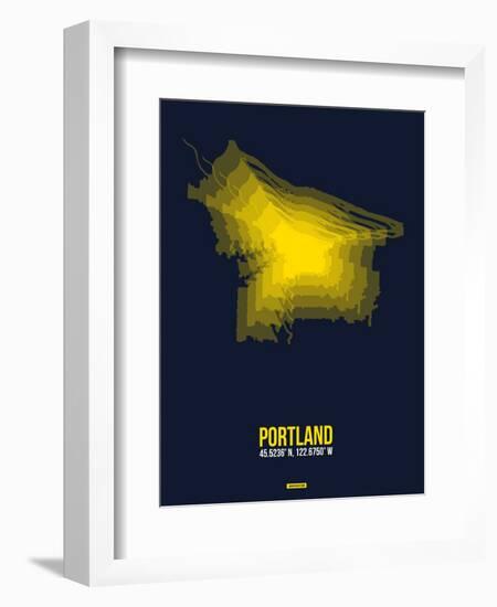 Portland Radiant Map 4-NaxArt-Framed Art Print