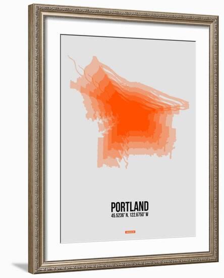 Portland Radiant Map 5-NaxArt-Framed Art Print