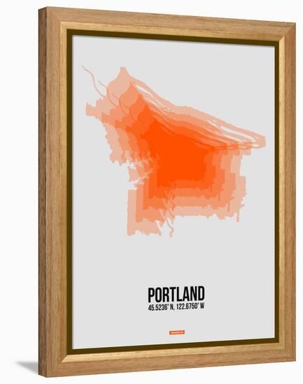 Portland Radiant Map 5-NaxArt-Framed Stretched Canvas