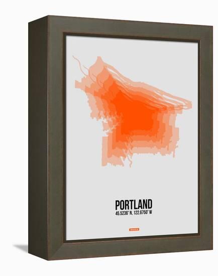 Portland Radiant Map 5-NaxArt-Framed Stretched Canvas