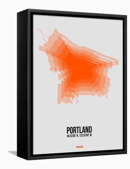 Portland Radiant Map 5-NaxArt-Framed Stretched Canvas