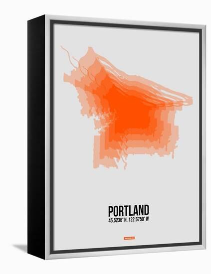 Portland Radiant Map 5-NaxArt-Framed Stretched Canvas