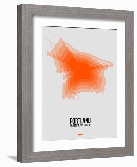 Portland Radiant Map 5-NaxArt-Framed Art Print