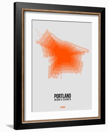 Portland Radiant Map 5-NaxArt-Framed Art Print