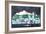 Portland Skyline License Plate Art-Design Turnpike-Framed Giclee Print