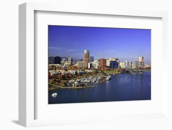 Portland Water Front and Willamitte River, Oregon-Craig Tuttle-Framed Photographic Print