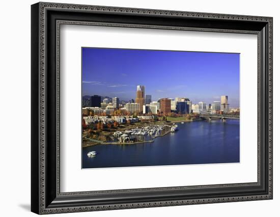 Portland Water Front and Willamitte River, Oregon-Craig Tuttle-Framed Photographic Print