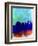 Portland Watercolor Skyline-NaxArt-Framed Art Print