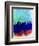 Portland Watercolor Skyline-NaxArt-Framed Art Print