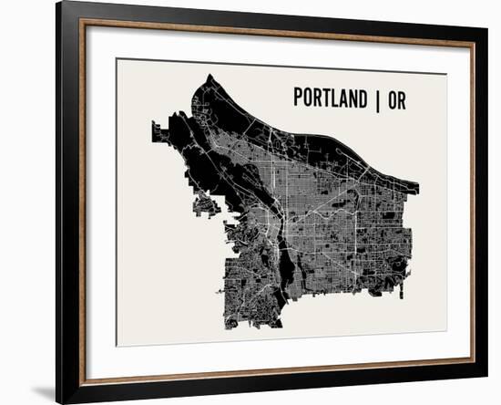 Portland-Mr City Printing-Framed Art Print