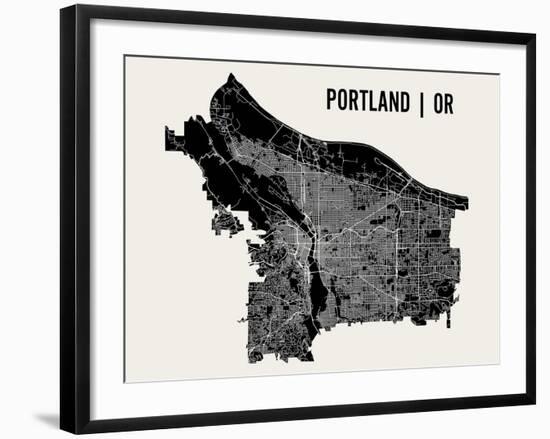 Portland-Mr City Printing-Framed Art Print