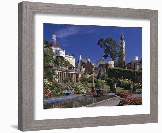 Portmeirion Village, Created by Sir Clough Williams-Ellis Between 1925 and 1972, Porthmadog-Nigel Blythe-Framed Photographic Print