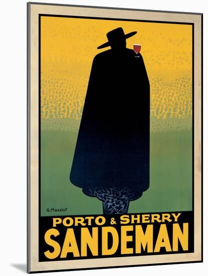 Porto and Sherry Sandeman-Georges Massiot-Mounted Art Print