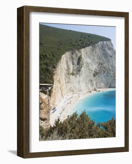 Porto Katsiki Beach, West Coast of Lefkada, Ionian Islands, Greek Islands, Greece, Europe-Robert Harding-Framed Photographic Print