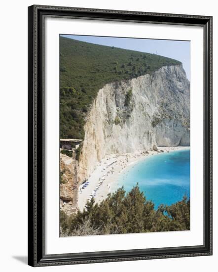 Porto Katsiki Beach, West Coast of Lefkada, Ionian Islands, Greek Islands, Greece, Europe-Robert Harding-Framed Photographic Print