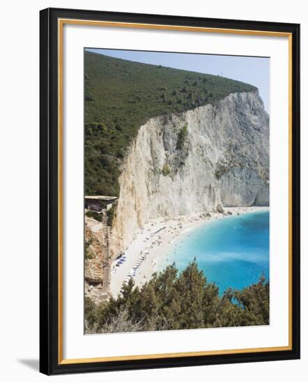 Porto Katsiki Beach, West Coast of Lefkada, Ionian Islands, Greek Islands, Greece, Europe-Robert Harding-Framed Photographic Print