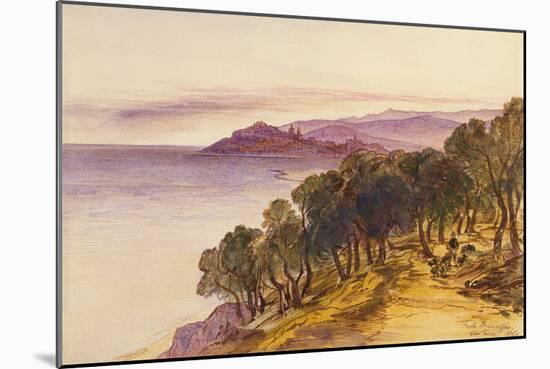 Porto Maurizio, 1865 pen and brown ink and watercolor-Edward Lear-Mounted Giclee Print