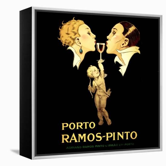 Porto Ramos-Pinto, Vintage French Advertisement Poster by Rene Vincent-Piddix-Framed Stretched Canvas