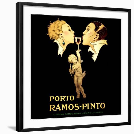 Porto Ramos-Pinto, Vintage French Advertisement Poster by Rene Vincent-Piddix-Framed Art Print