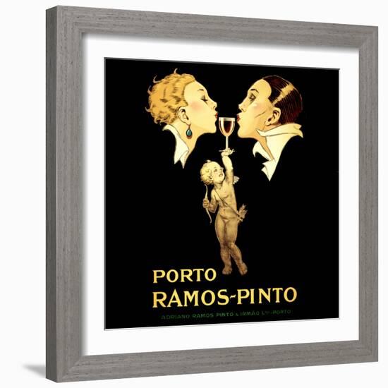 Porto Ramos-Pinto, Vintage French Advertisement Poster by Rene Vincent-Piddix-Framed Art Print