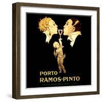 Porto Ramos-Pinto, Vintage French Advertisement Poster by Rene Vincent-Piddix-Framed Art Print