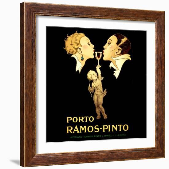 Porto Ramos-Pinto, Vintage French Advertisement Poster by Rene Vincent-Piddix-Framed Art Print