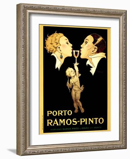 Porto Ramos-Pinto, Vintage French Advertisement Poster by Rene Vincent-Piddix-Framed Art Print