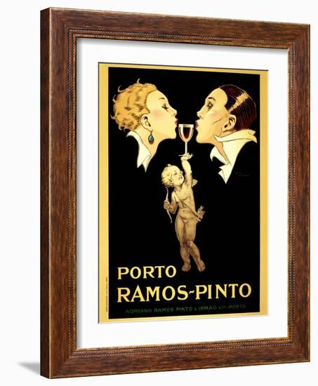 Porto Ramos-Pinto, Vintage French Advertisement Poster by Rene Vincent-Piddix-Framed Art Print