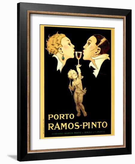 Porto Ramos-Pinto, Vintage French Advertisement Poster by Rene Vincent-Piddix-Framed Art Print