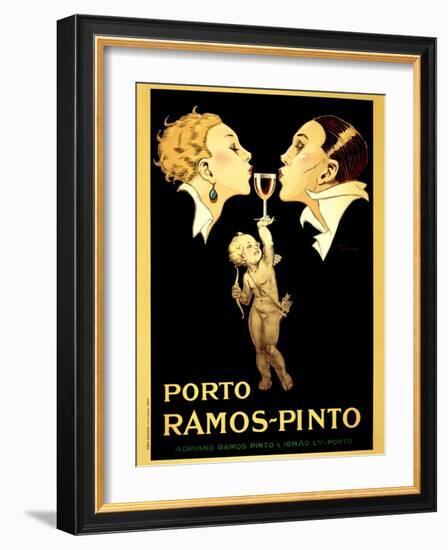 Porto Ramos-Pinto, Vintage French Advertisement Poster by Rene Vincent-Piddix-Framed Art Print