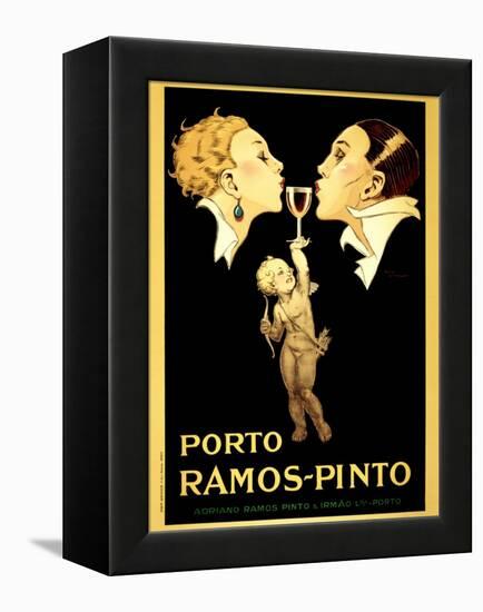 Porto Ramos-Pinto, Vintage French Advertisement Poster by Rene Vincent-Piddix-Framed Stretched Canvas