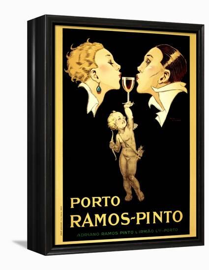 Porto Ramos-Pinto, Vintage French Advertisement Poster by Rene Vincent-Piddix-Framed Stretched Canvas