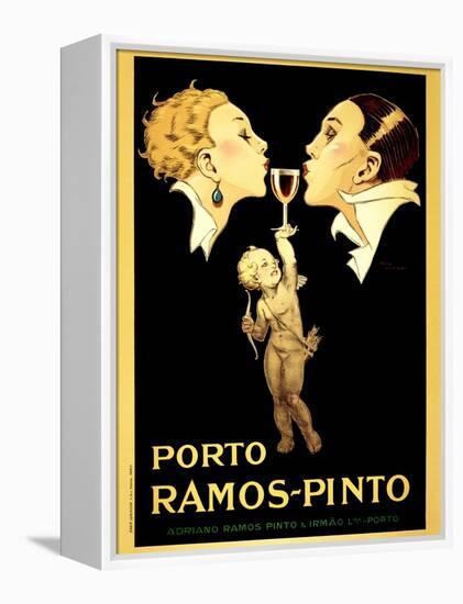 Porto Ramos-Pinto, Vintage French Advertisement Poster by Rene Vincent-Piddix-Framed Stretched Canvas