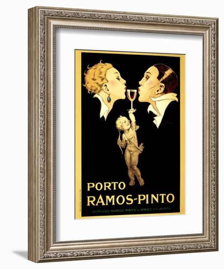 Porto Ramos-Pinto, Vintage French Advertisement Poster by Rene Vincent-Piddix-Framed Art Print