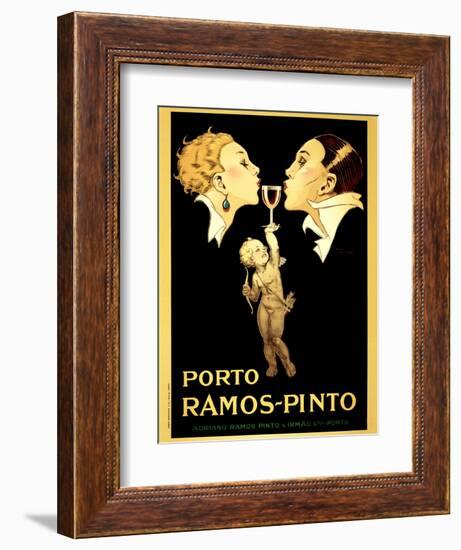 Porto Ramos-Pinto, Vintage French Advertisement Poster by Rene Vincent-Piddix-Framed Art Print