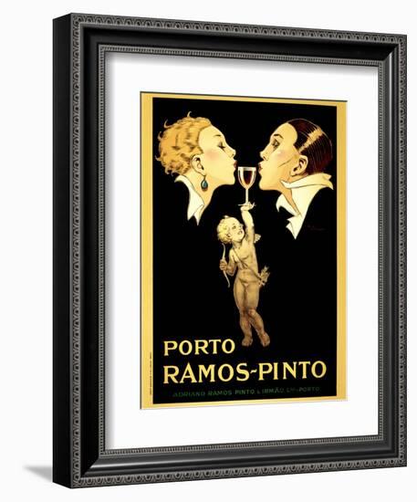 Porto Ramos-Pinto, Vintage French Advertisement Poster by Rene Vincent-Piddix-Framed Art Print