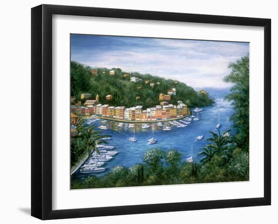 Portofino A Majestic Panoramic View-Marilyn Dunlap-Framed Art Print