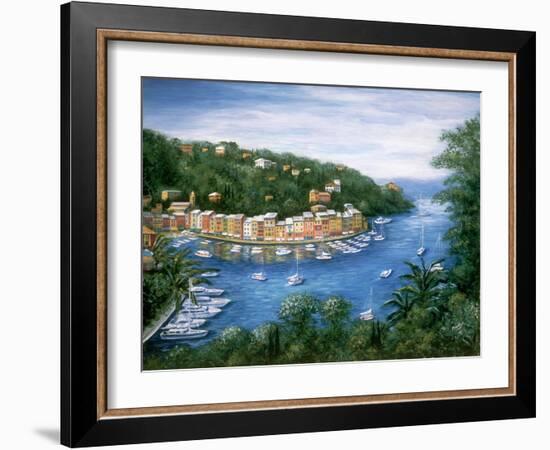 Portofino A Majestic Panoramic View-Marilyn Dunlap-Framed Art Print