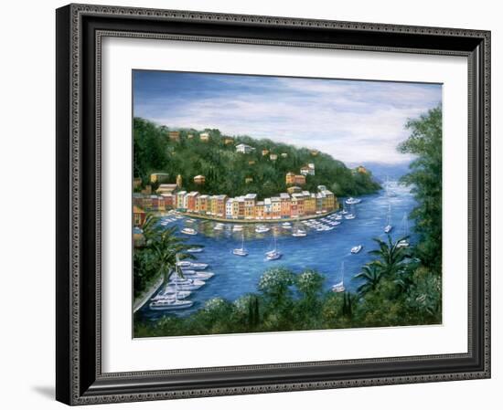 Portofino A Majestic Panoramic View-Marilyn Dunlap-Framed Art Print